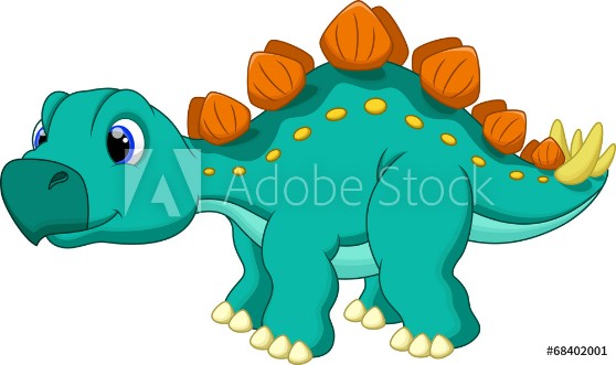 Picture of Cute stegosaurus cartoon